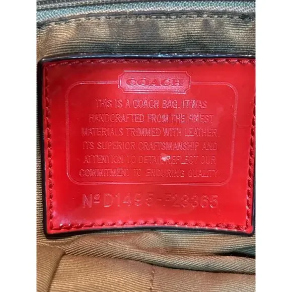 COACH Signature File Crossbody Light Khaki/ Chalk / Black F58285 - Picture 4 of 9